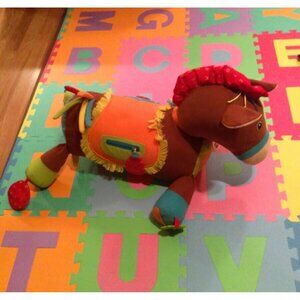 Melissa & Doug Giddy Up Pony Large Sensory Plush Horse K’s Kids Ride On 28" Toy